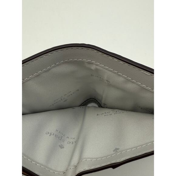 NWT Kate Spade Madison Silver Metallic Croc Small Zipper Pocket Purse Wallet - Picture 7 of 10